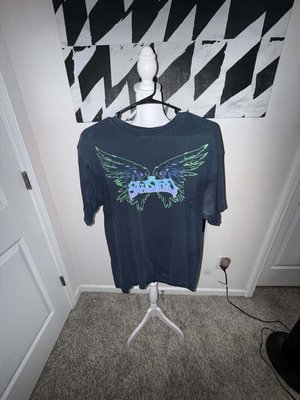 Scowl Band Wings Graphic Black T-Shirt